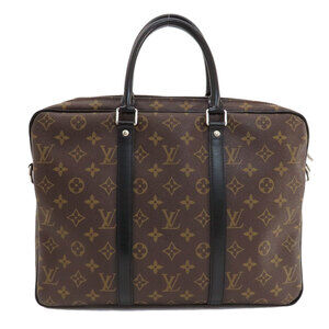 Louis Vuitton Business Macassar Monogram Bag Brown Voyage Canvas